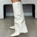 Botas Lock - Marfil, Talla 37 - 25 cm